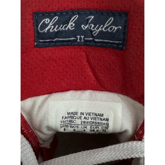 Converse Chuck Taylor II high tops, red, size 6. - Picture 8 of 9